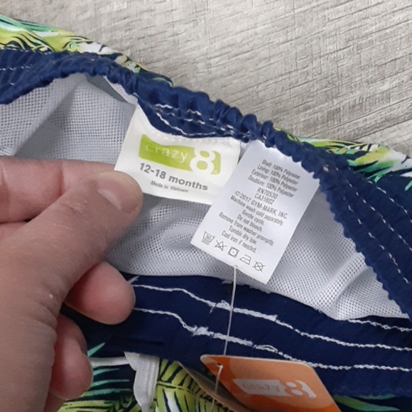 NWT 12-18M rashguard swim top and swim trunks - Picture 6 of 8